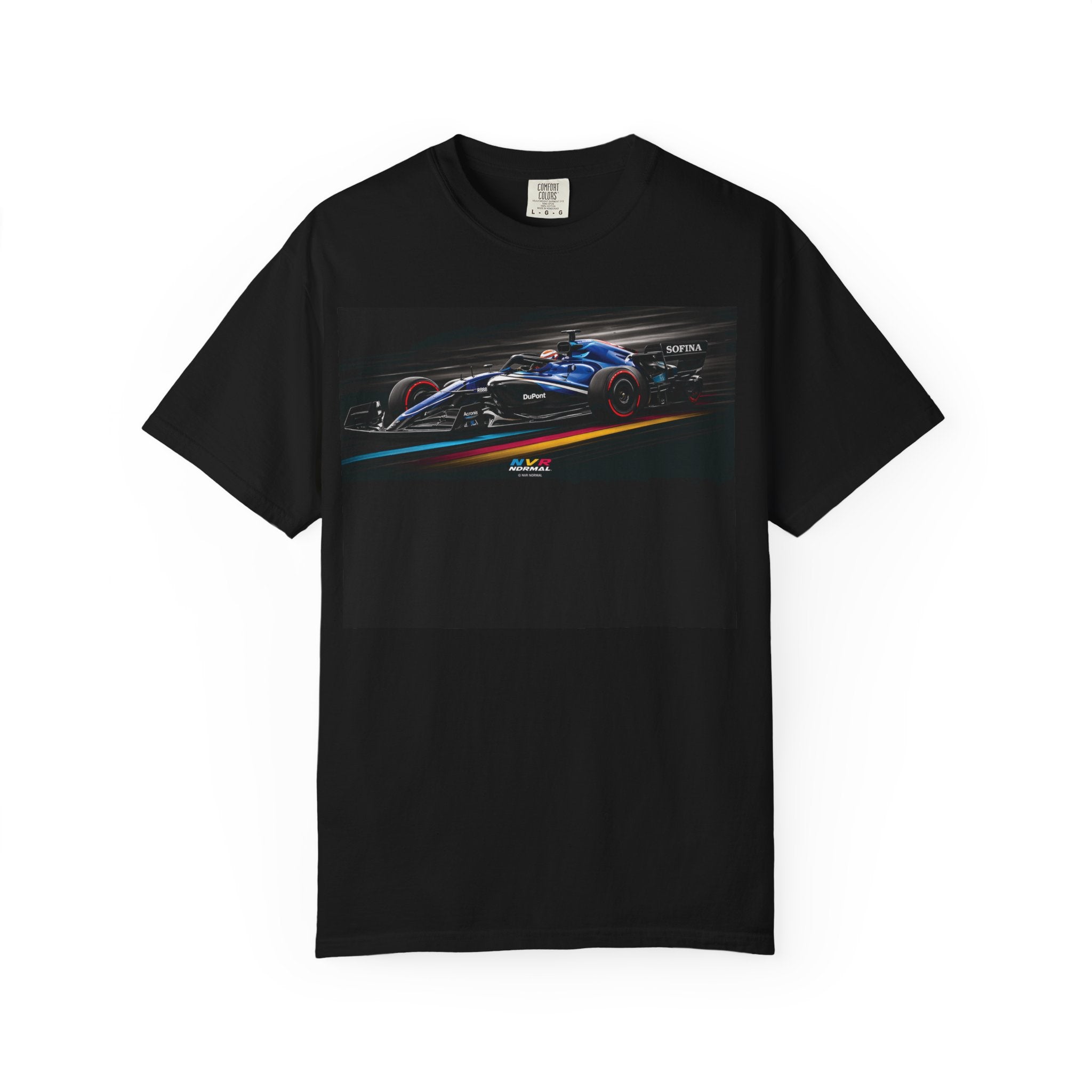 Unisex Racecar Night Drive T-Shirt — Neon Speed Graphic