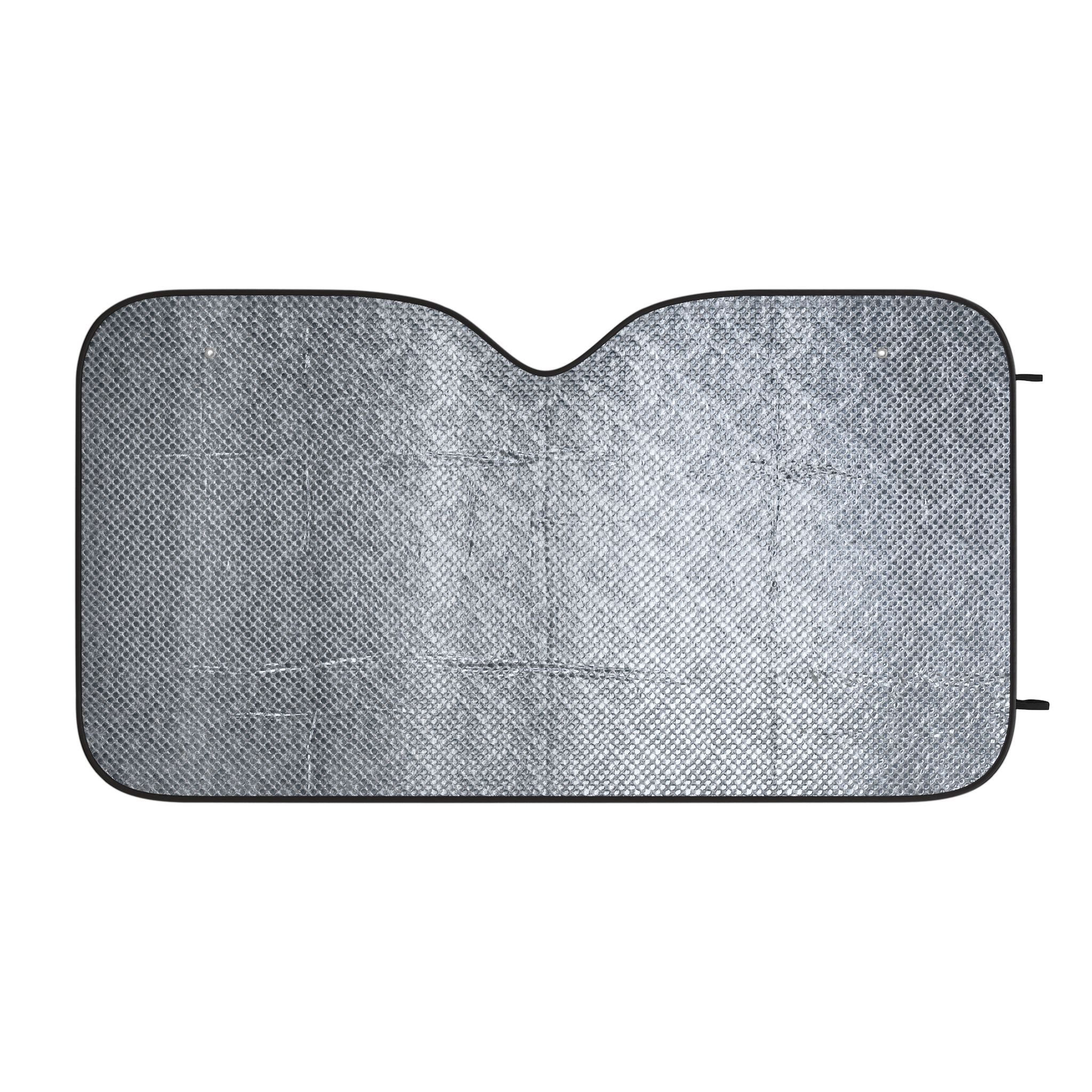 Abstract Blue Crystal Car Sun Shade — Geometric Windshield Sunshade