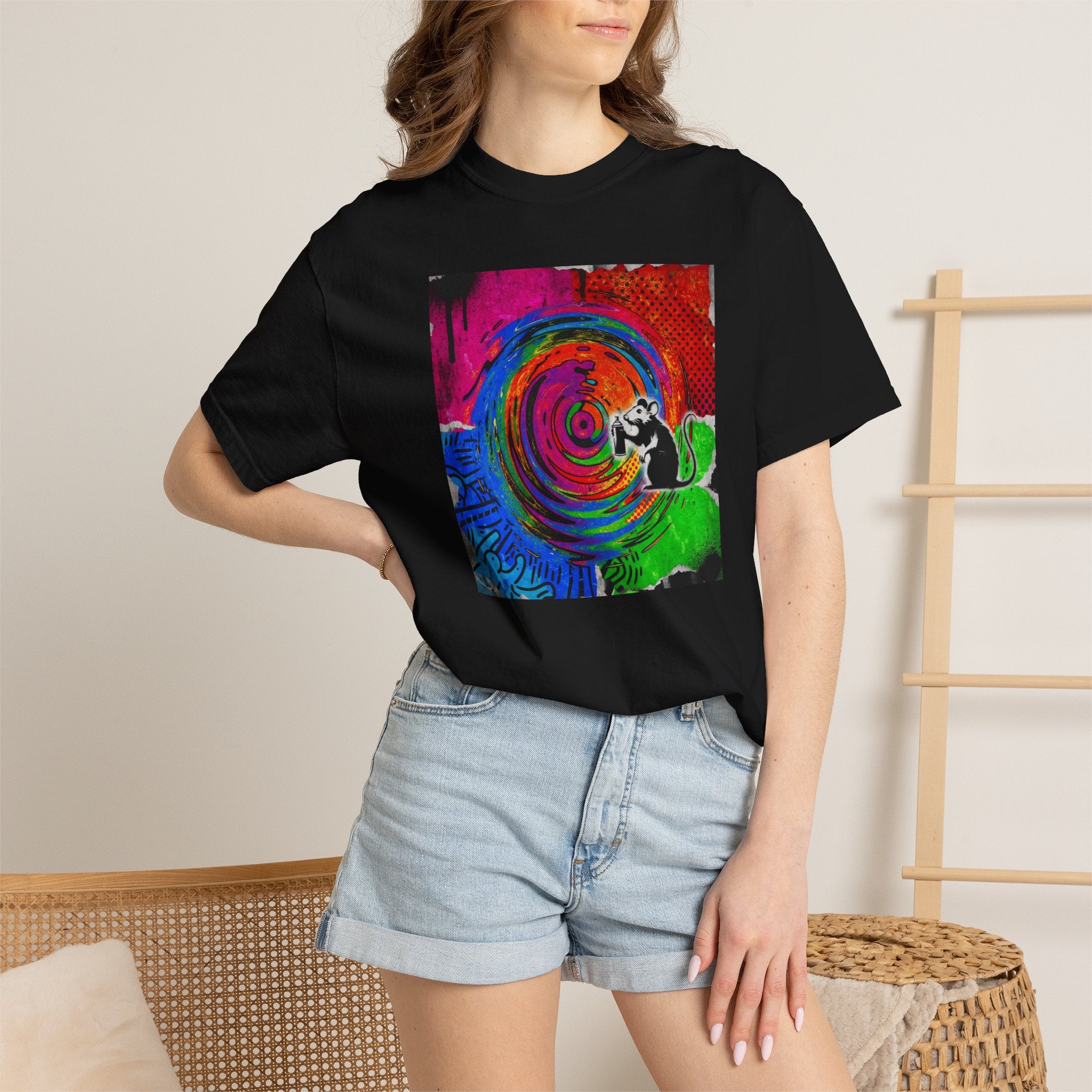 Unisex Psychedelic Swirl Skateboard T-Shirt