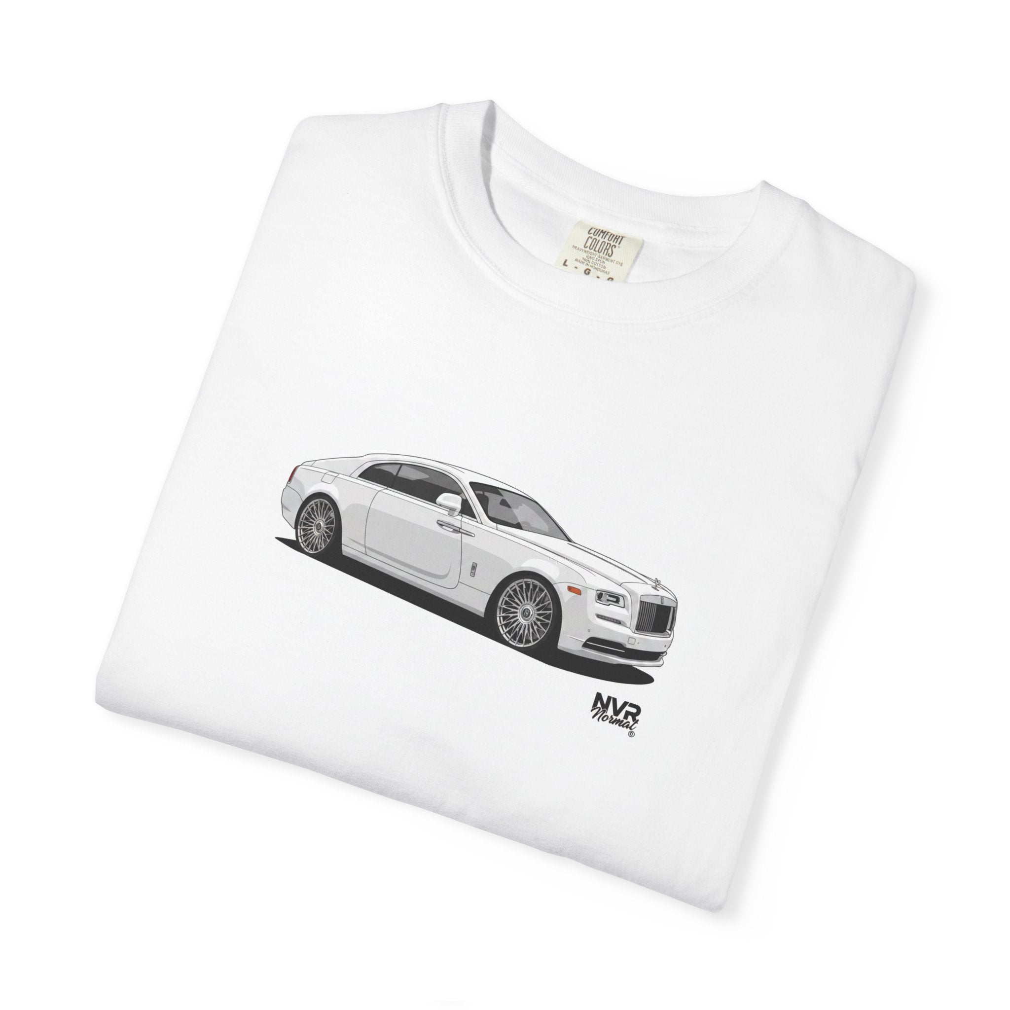 Unisex Luxury Sports Car Graphic T-Shirt — White Coupe Illustration