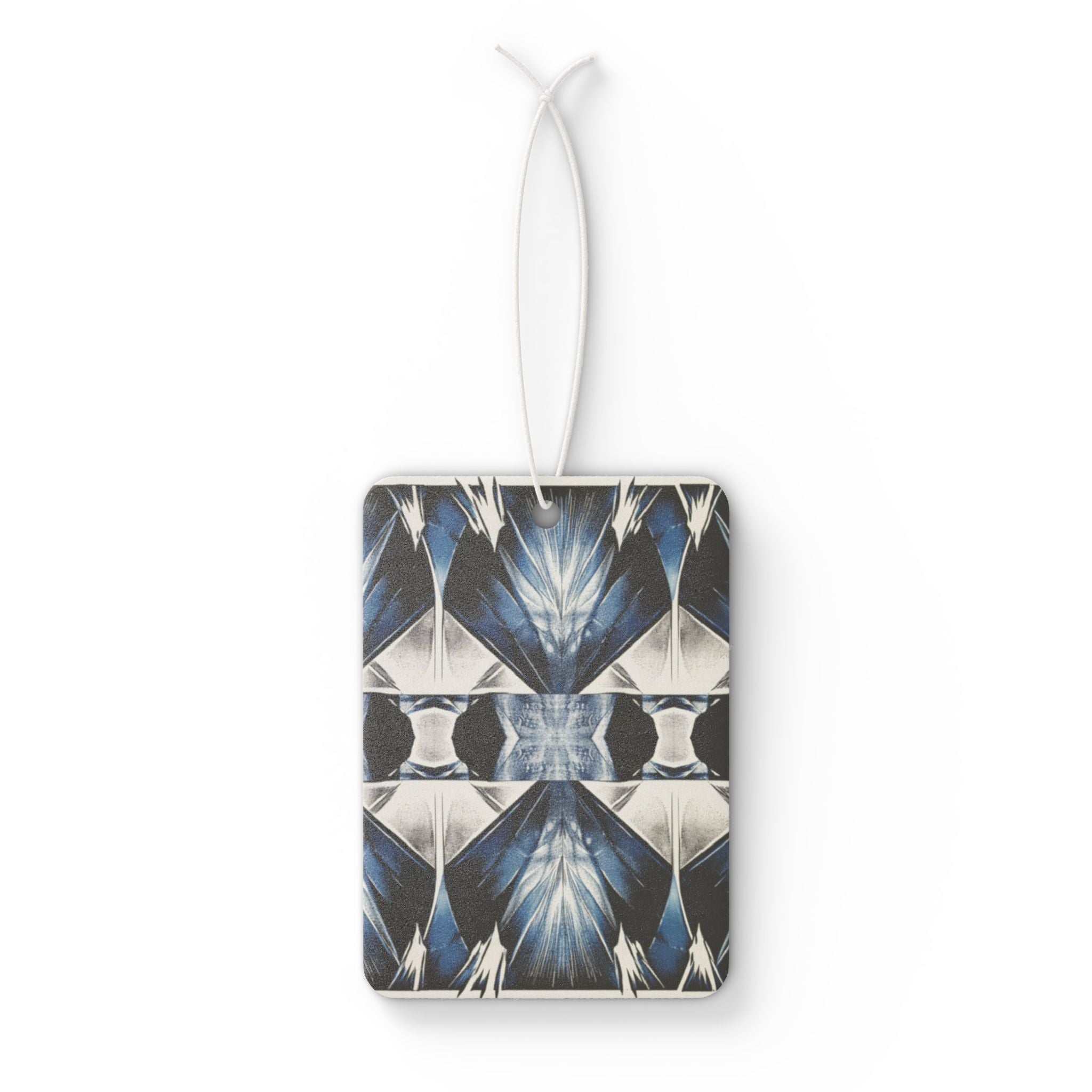 Car Air Freshener — Blue Geometric Kaleidoscope Scented Hanging Ornament