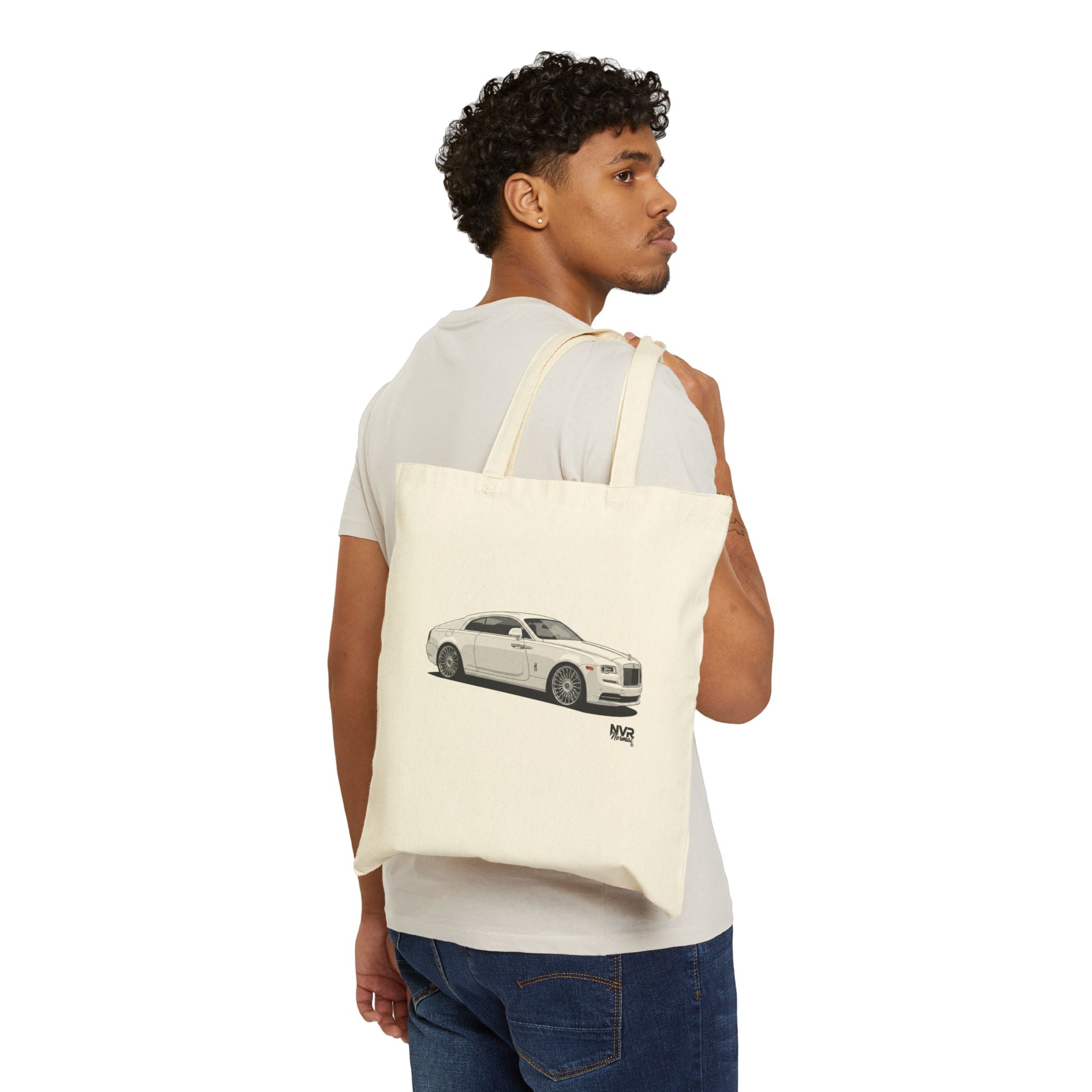 Unisex Tote Bag — Vintage Luxury Car Illustration Cotton Canvas Tote