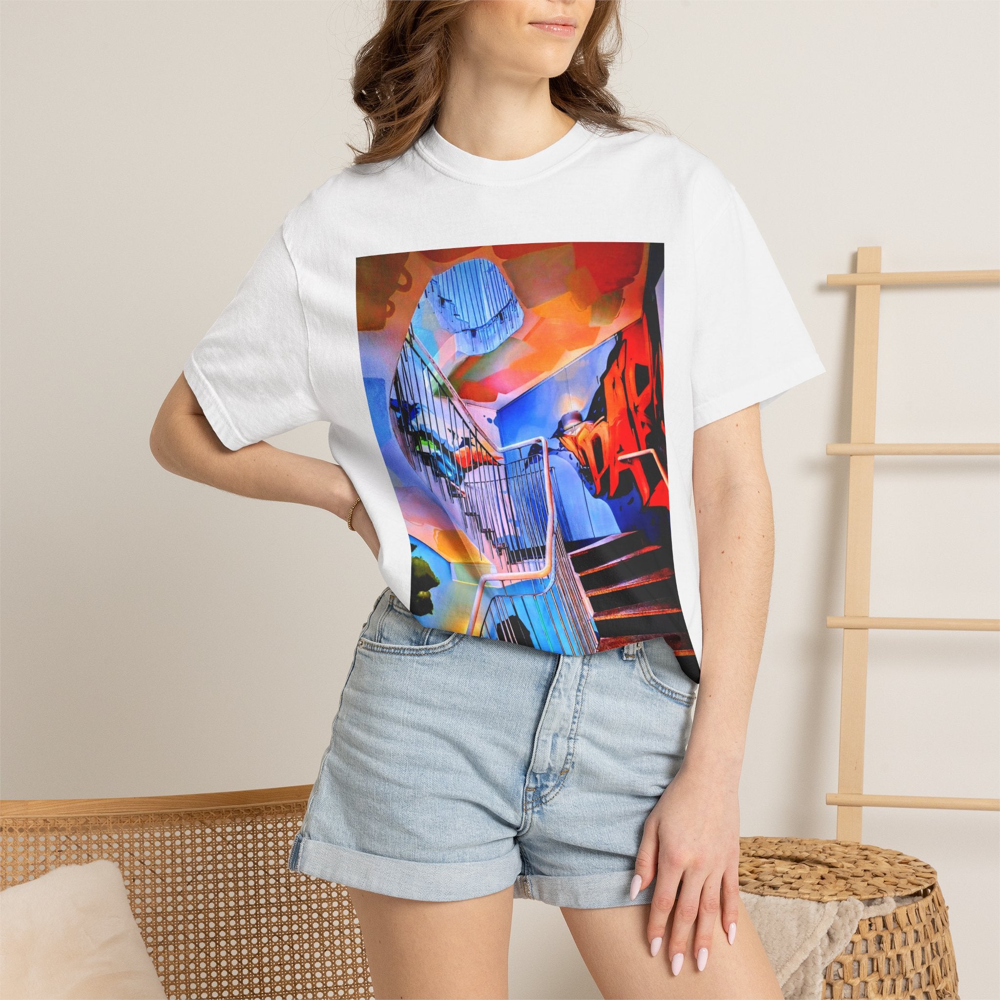 Hotel Art Unisex Stairs Graphic T-shirt